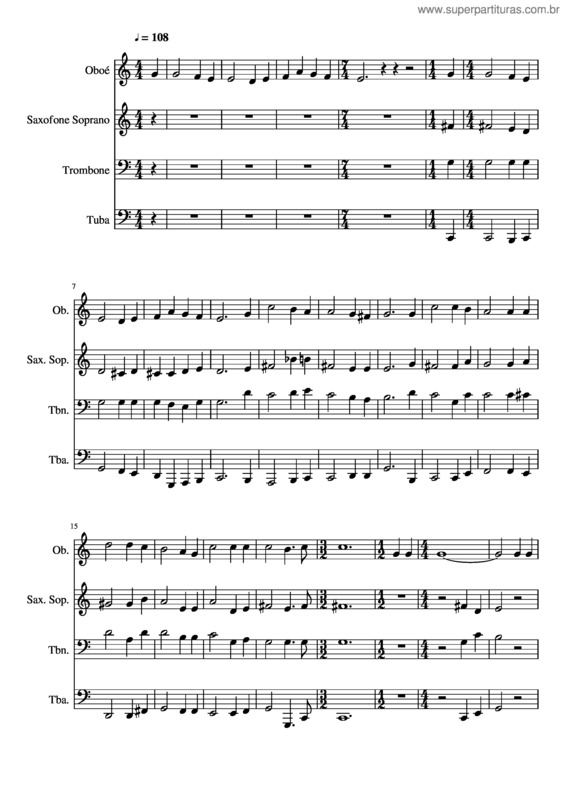 Partitura da música 375– A Paz Eu Vos Deixo