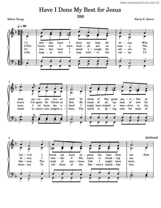 Partitura da música 390 Have I Done My Best For Jesus