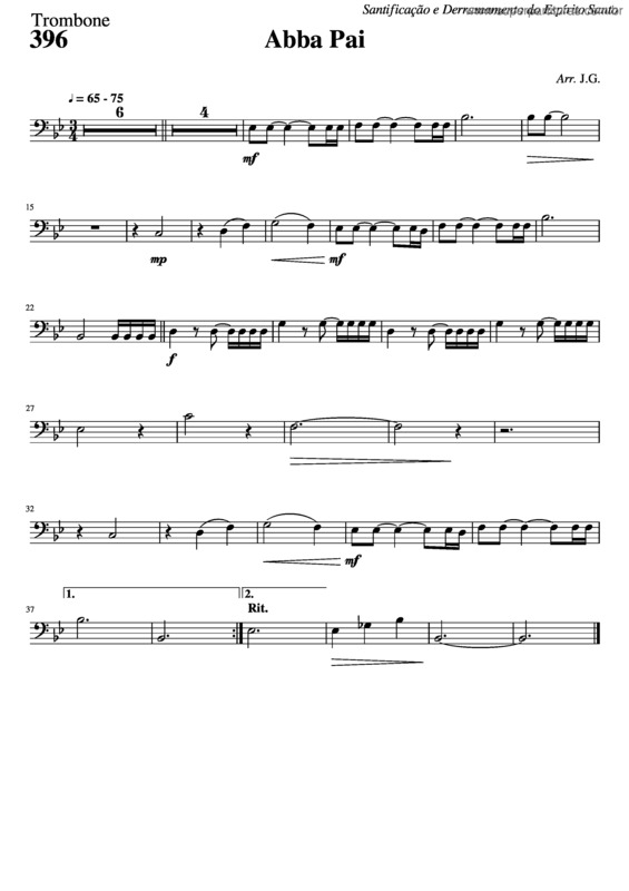 Partitura da música 396 – Abba Pai v.10