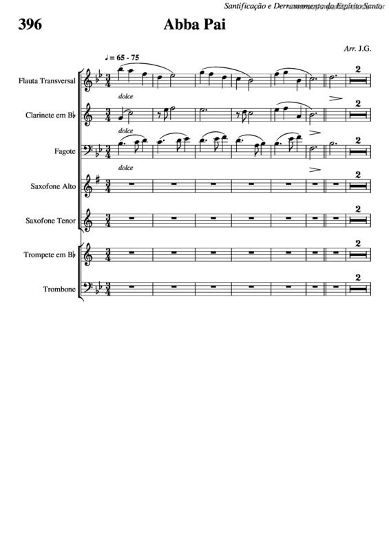 Partitura da música 396 – Abba Pai v.11