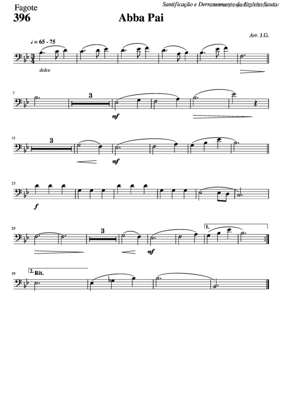 Partitura da música 396 – Abba Pai v.13