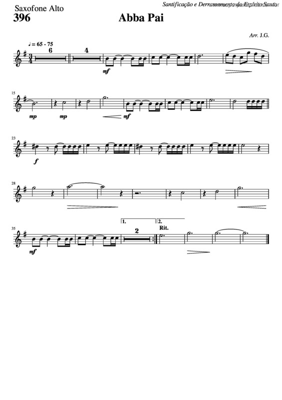 Partitura da música 396 – Abba Pai v.3
