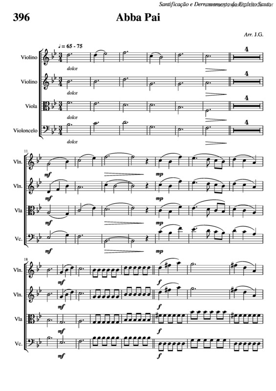 Partitura da música 396 – Abba Pai v.5