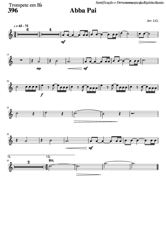 Partitura da música 396 – Abba Pai v.6
