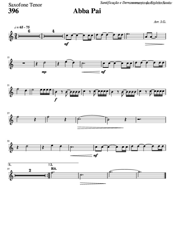Partitura da música 396 – Abba Pai v.7