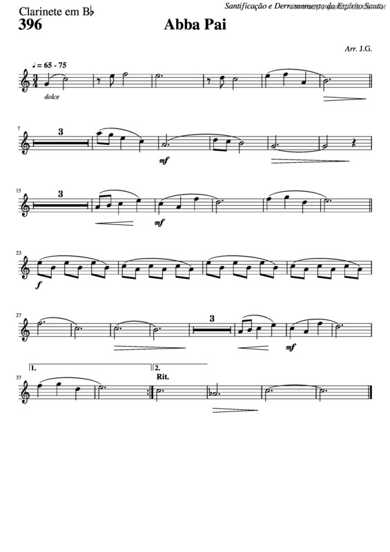 Partitura da música 396 – Abba Pai v.8