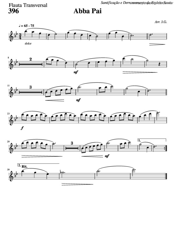 Partitura da música 396 – Abba Pai