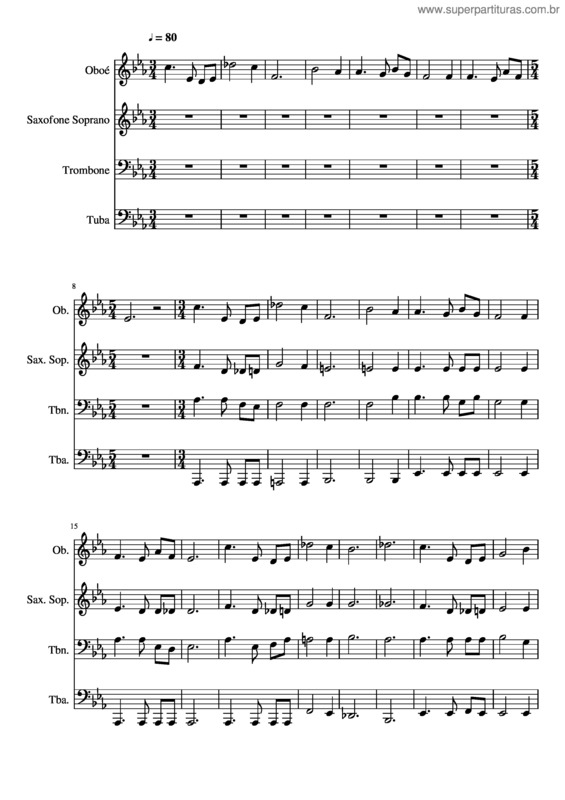 Partitura da música 397– Paz Sublime Paz