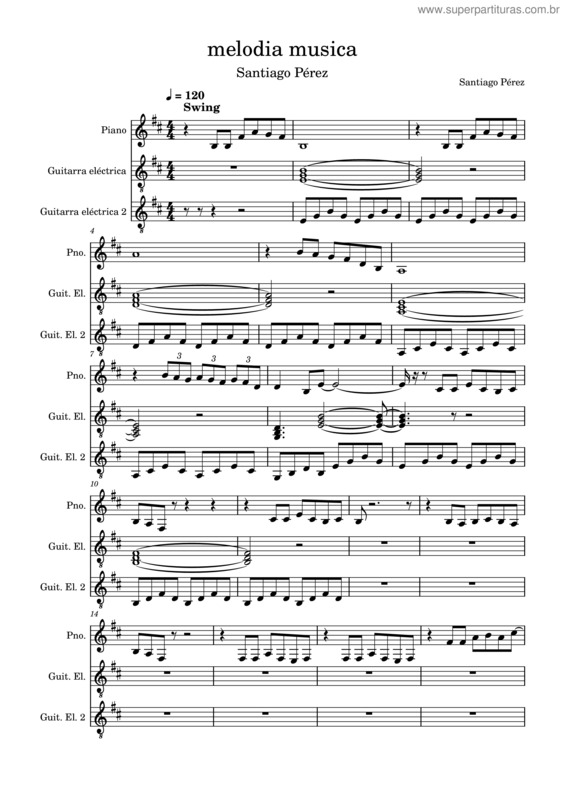 Partitura da música 3Ra Entrega Millie Santi 30/07 De Noche