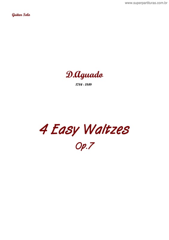 Partitura da música 4 Easy Waltzes