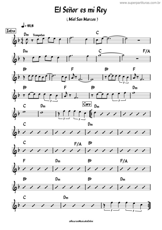 Partitura da música 4 El Señor Es Mi Rey   Medley Proezas