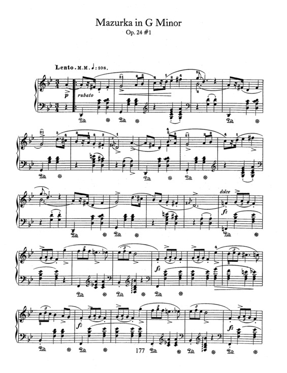 Partitura da música 4 mazurkas v.3