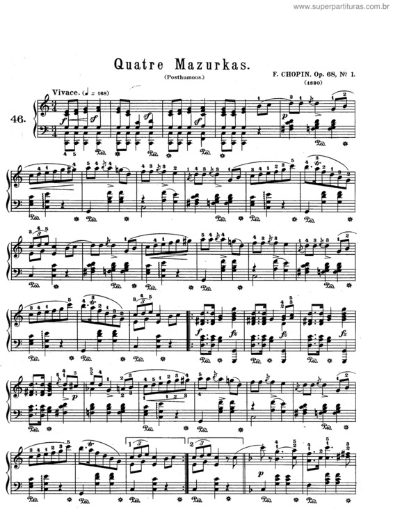 Partitura da música 4 Mazurkas v.4