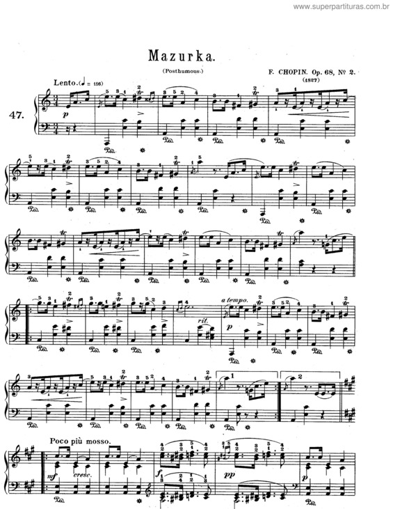 Partitura da música 4 Mazurkas v.5