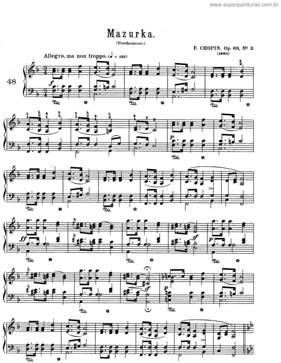 Partitura da música 4 Mazurkas v.6