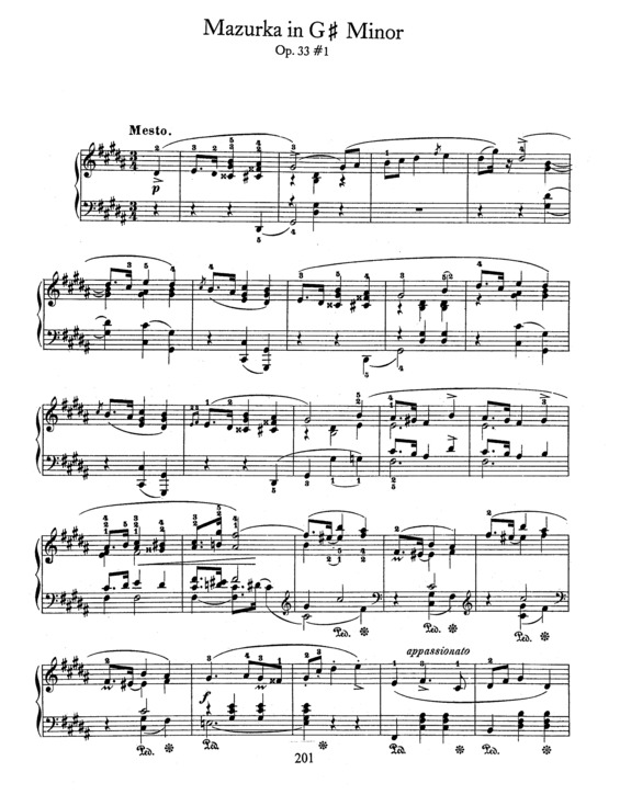 Partitura da música 4 Mazurkas v.8