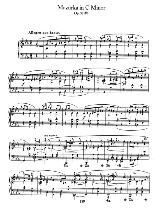 Partitura da música 4 Mazurkas v.9