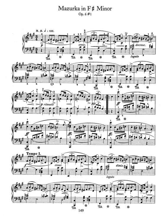 Partitura da música 4 Mazurkas