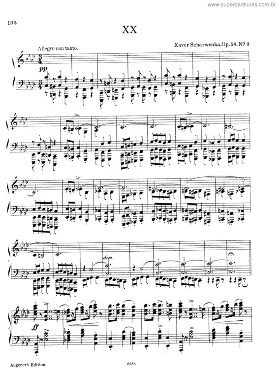 Partitura da música 4 Polish Dances for piano v.3