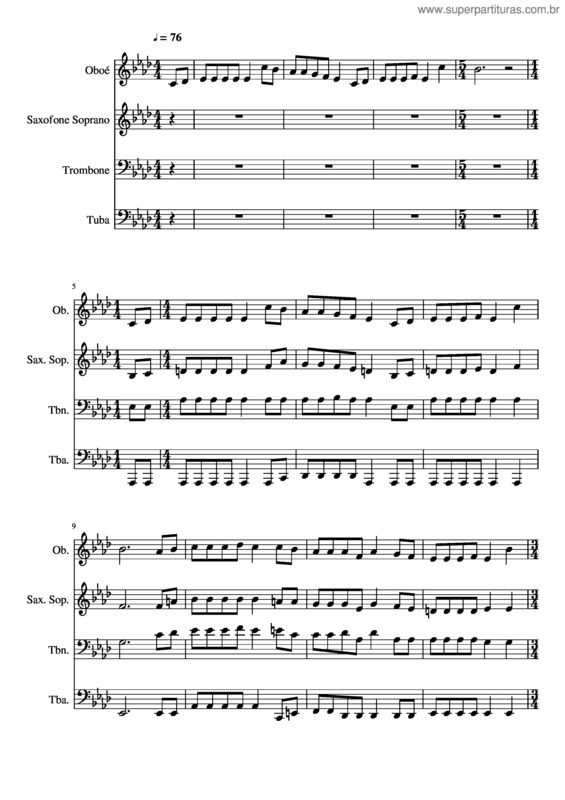 Partitura da música 405– Só Por Cristo Temos Salvação
