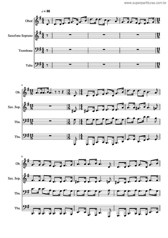 Partitura da música 407– És Bendito Eternamente