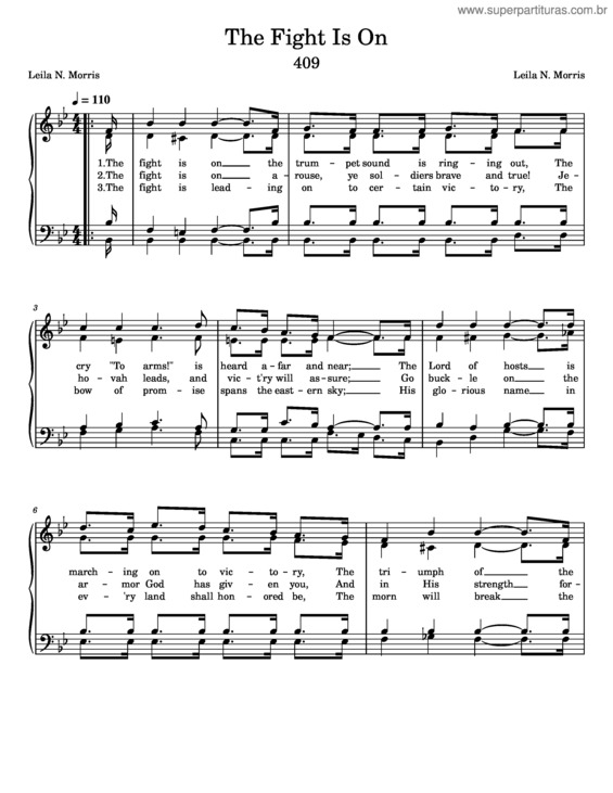 Partitura da música 409 The Fight Is On
