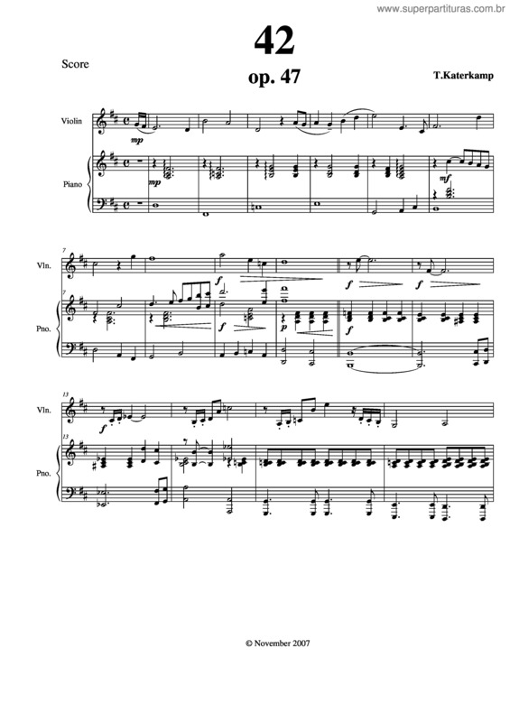 Partitura da música 42 v.2