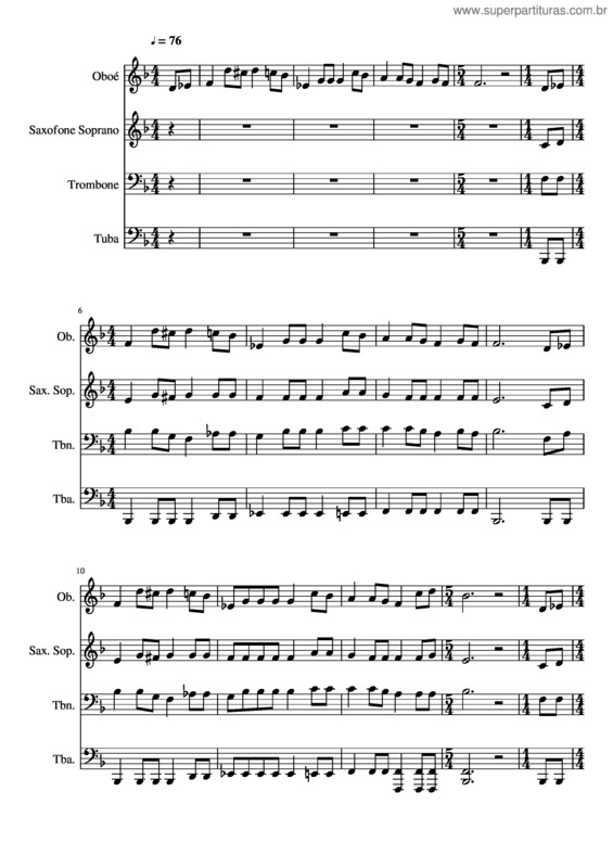 Partitura da música 429– Coro 005– Majestoso É Cristo Jesus