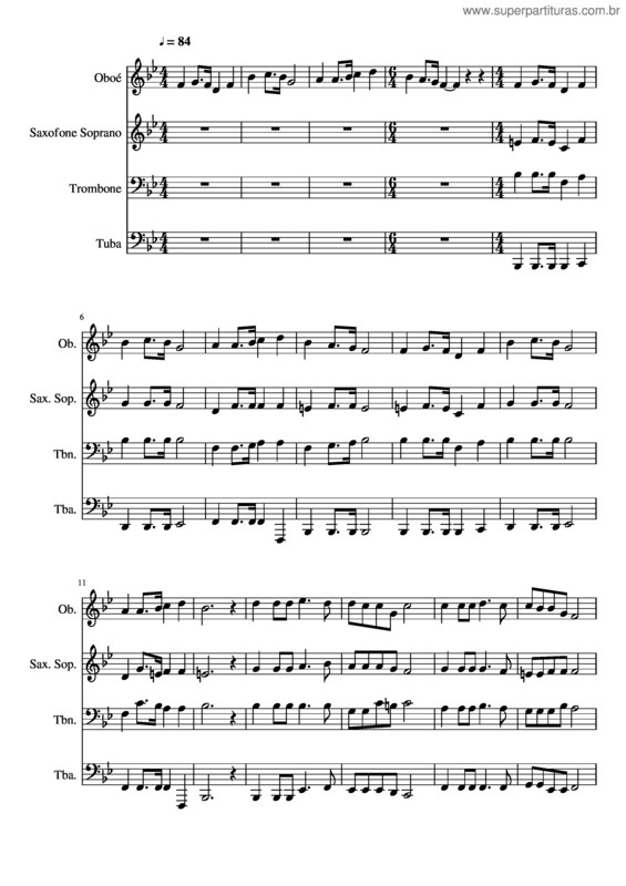 Partitura da música 477– Vinde Crianças