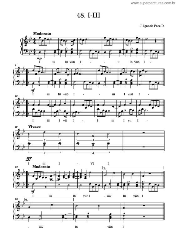 Partitura da música 48. I–Iii