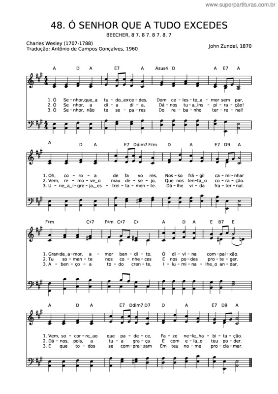 Partitura da música 48 Ó Senhor Que A Tudo Excedes