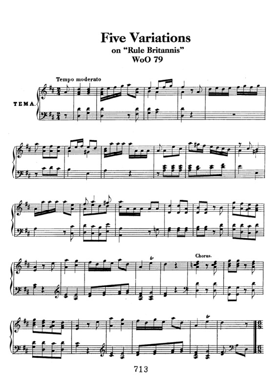 Partitura da música 5 Variations on Rule Brittanis