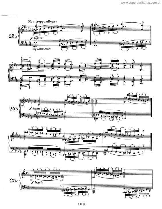Partitura da música 51 Exercises for Piano v.5