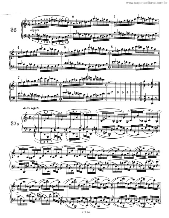 Partitura da música 51 Exercises for Piano v.7