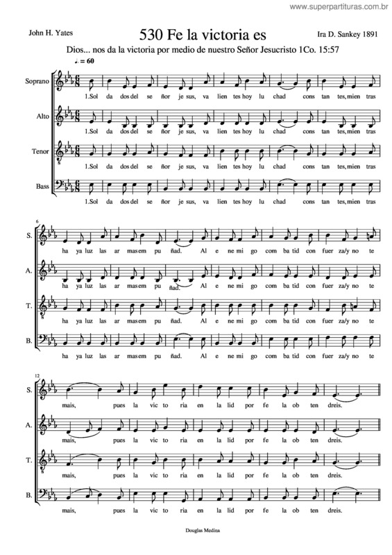 Partitura da música 530 Fe La Victoria Es