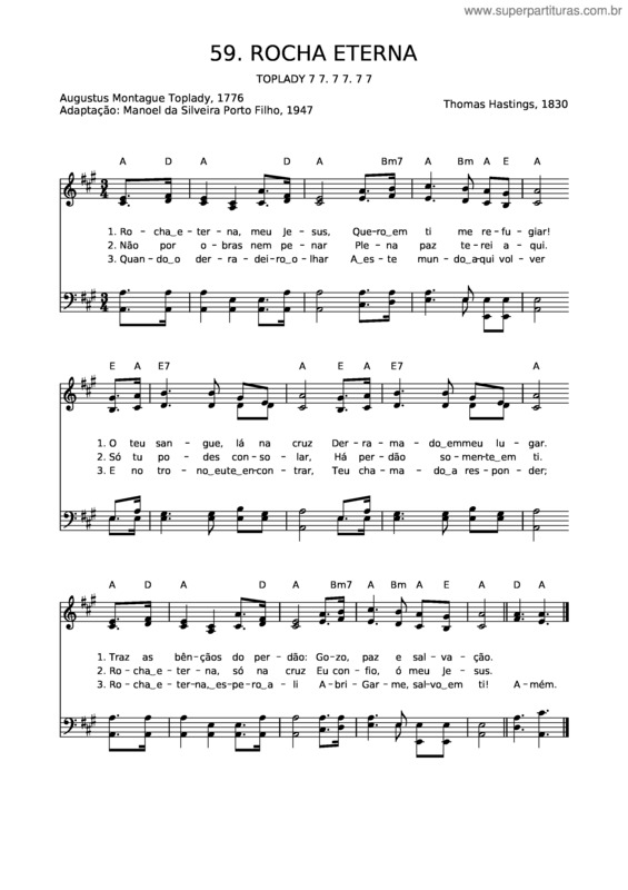 Partitura da música 59 Rocha Eterna