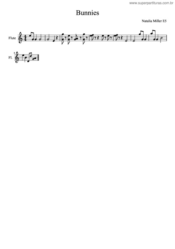 Partitura da música 5E Natalia