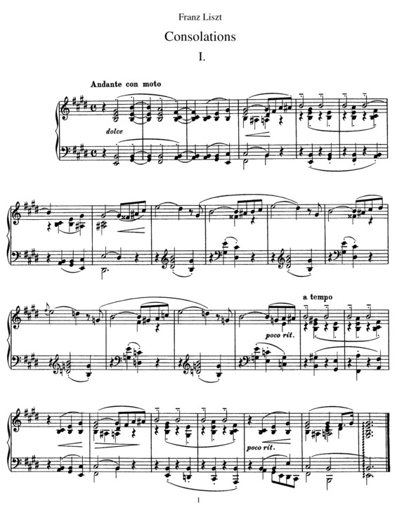 Partitura da música 6 Consolations