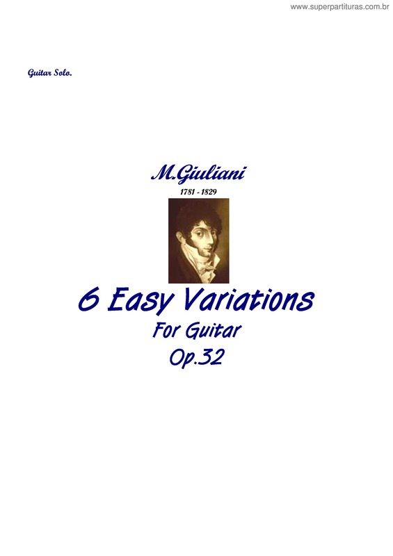 Partitura da música 6 Easy Variations
