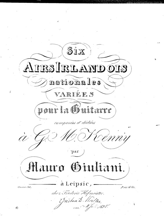 Partitura da música 6 Irish Airs with variations