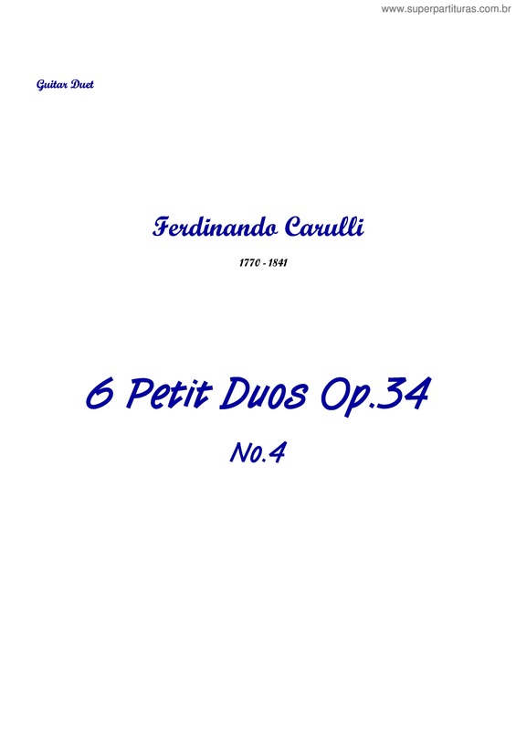 Partitura da música 6 Petit Duos v.3