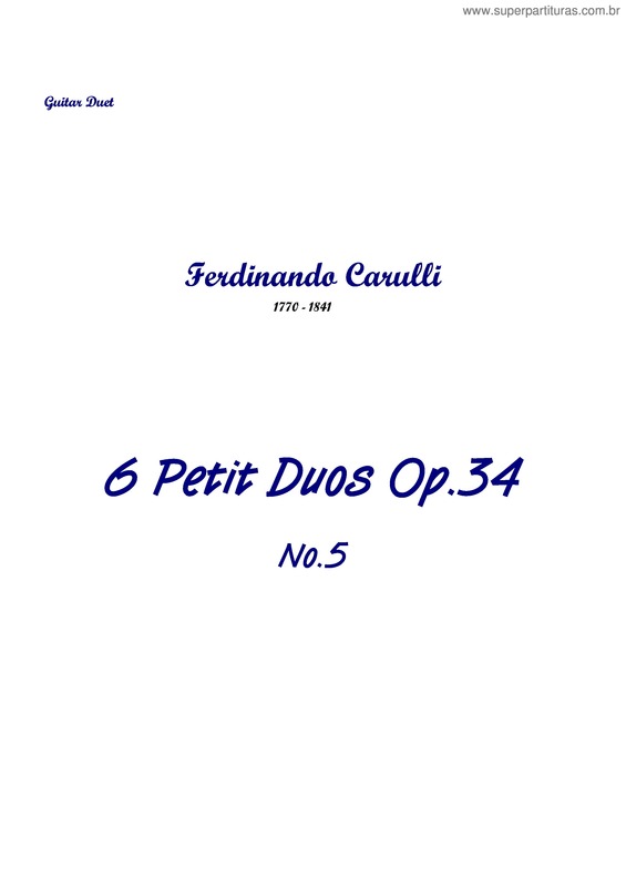 Partitura da música 6 Petit Duos v.5