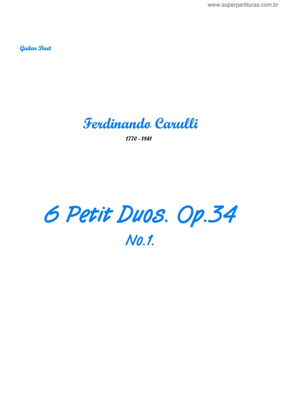 Partitura da música 6 Petit Duos