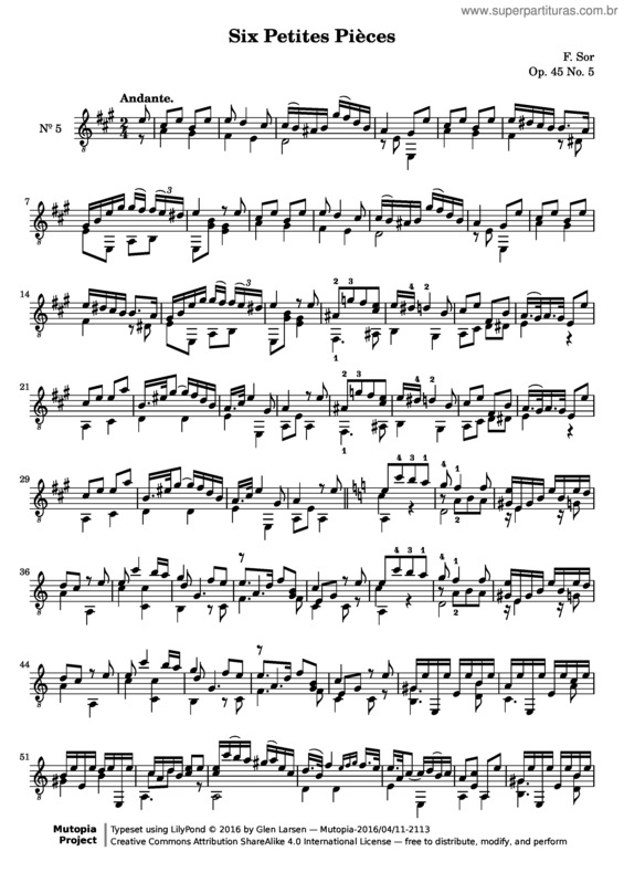 Partitura da música 6 Petites Pièces v.2