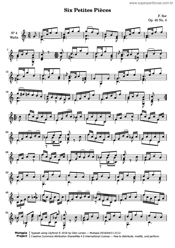 Partitura da música 6 Petites Pièces v.4