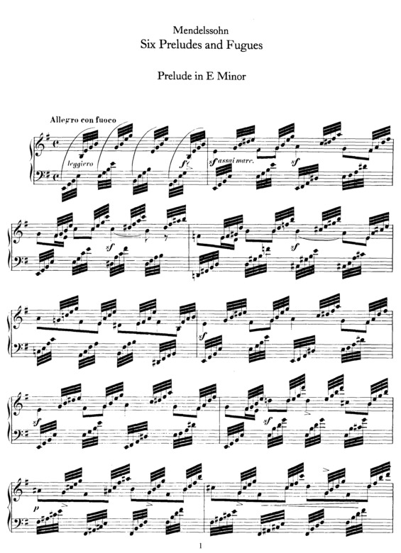 Partitura da música 6 Preludes and Fugues