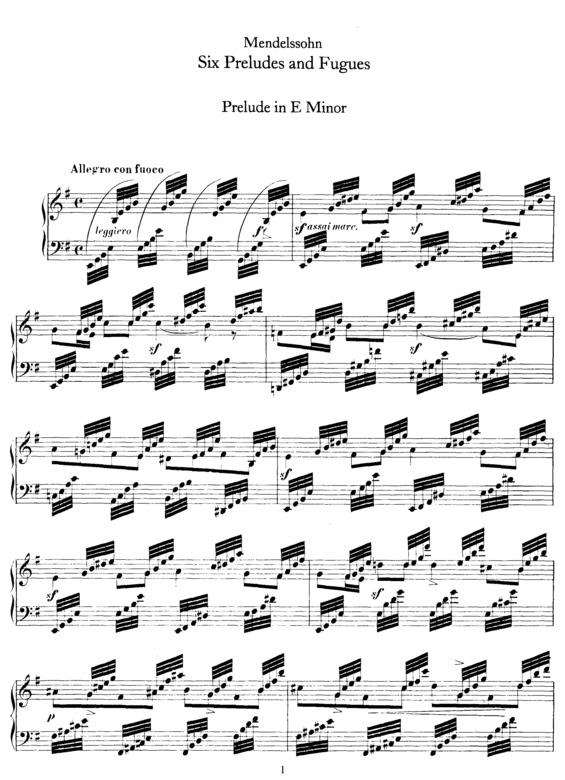 Partitura da música 6 Preludes and Fugues