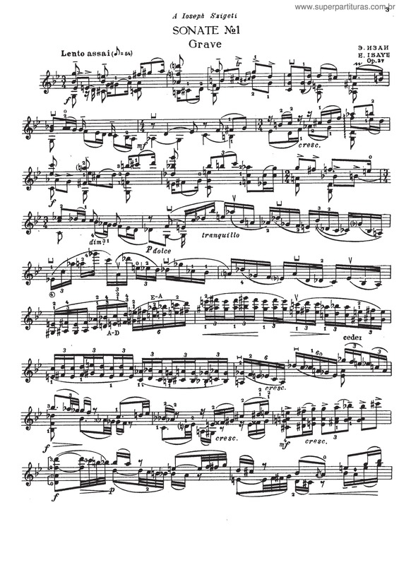 Partitura da música 6 Sonatas for Solo Violin v.2