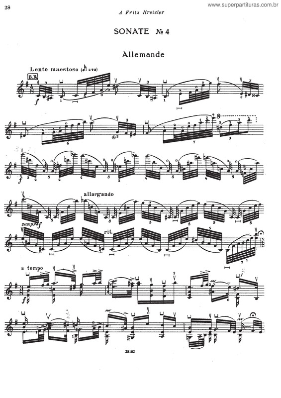 Partitura da música 6 Sonatas for Solo Violin v.5