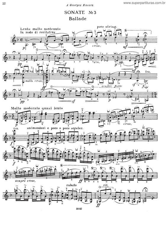 Partitura da música 6 Sonatas for Solo Violin